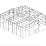 1. ALLCON - Hala metalica tip 1 - Vedere de ansamblu structura metalica