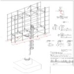 3. ALLCON - Panou publicitar tip 1 - Structura suplimentara pentru sustinere gratare metalice exterioare